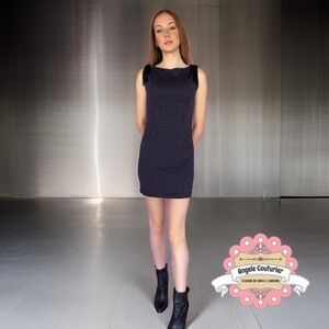 HANDMADE Dresses angele couturier original dress fringe dress black dress argyle